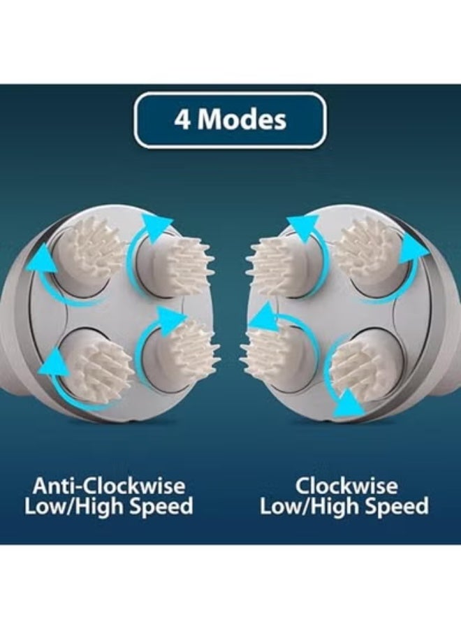 Electric Scalp Massager - Portable Head & Meridians Massager with 76 Massage Spots - 4 Modes for Stress Relief & Hair Growth Support (USB Rechargeable) - Image 3